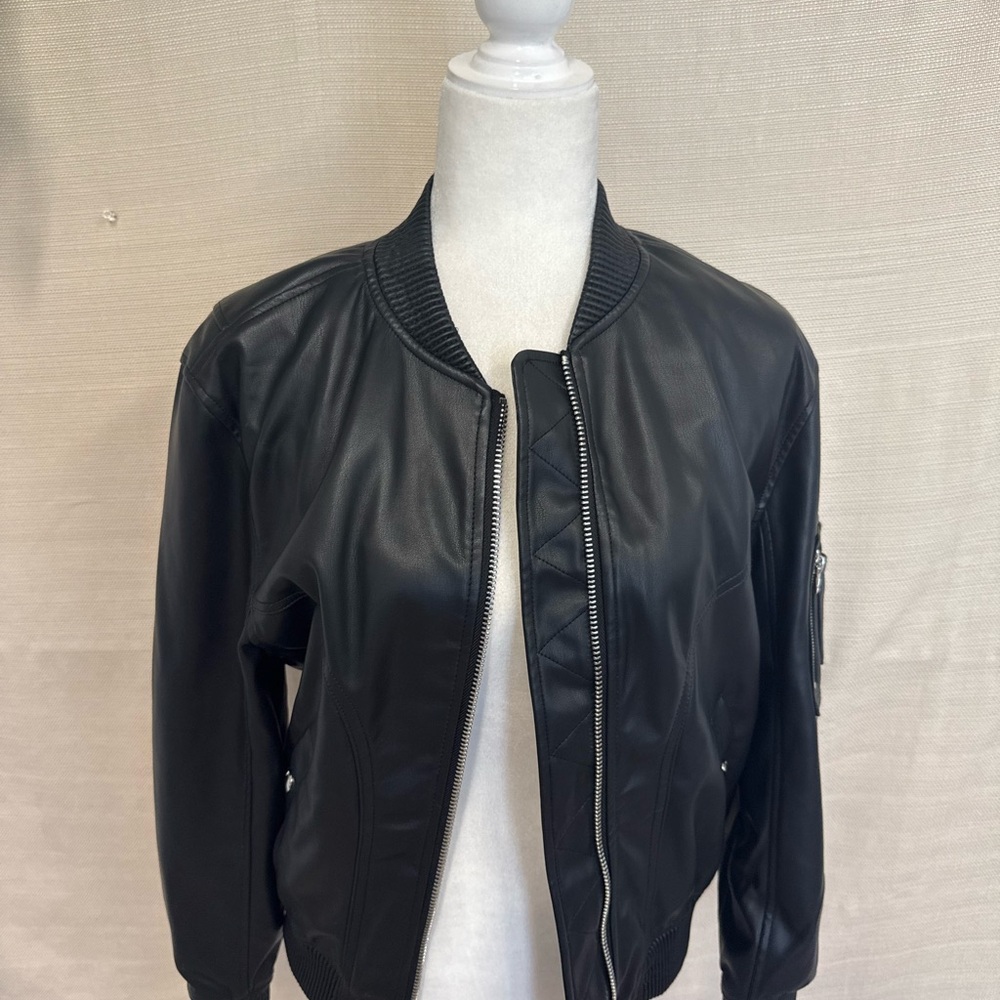 Blank NYC Black Bomber Jacket